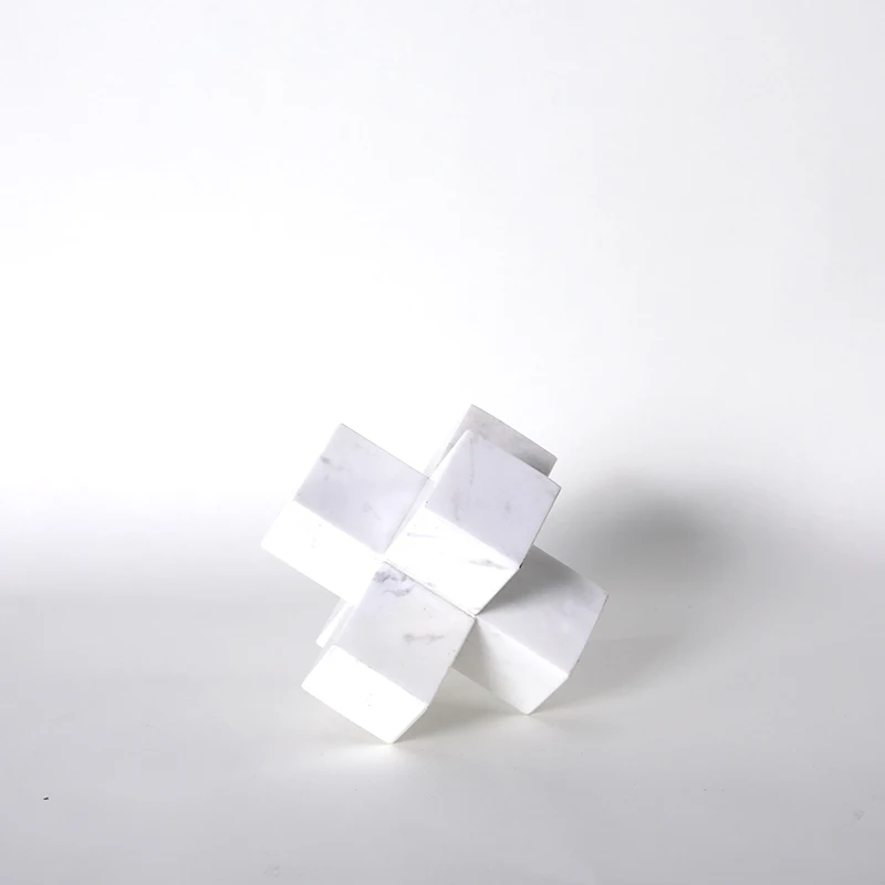 
Distributor Wholesale Delicate Small Desktop Decorate Crystal Marble Cross Ornaments 