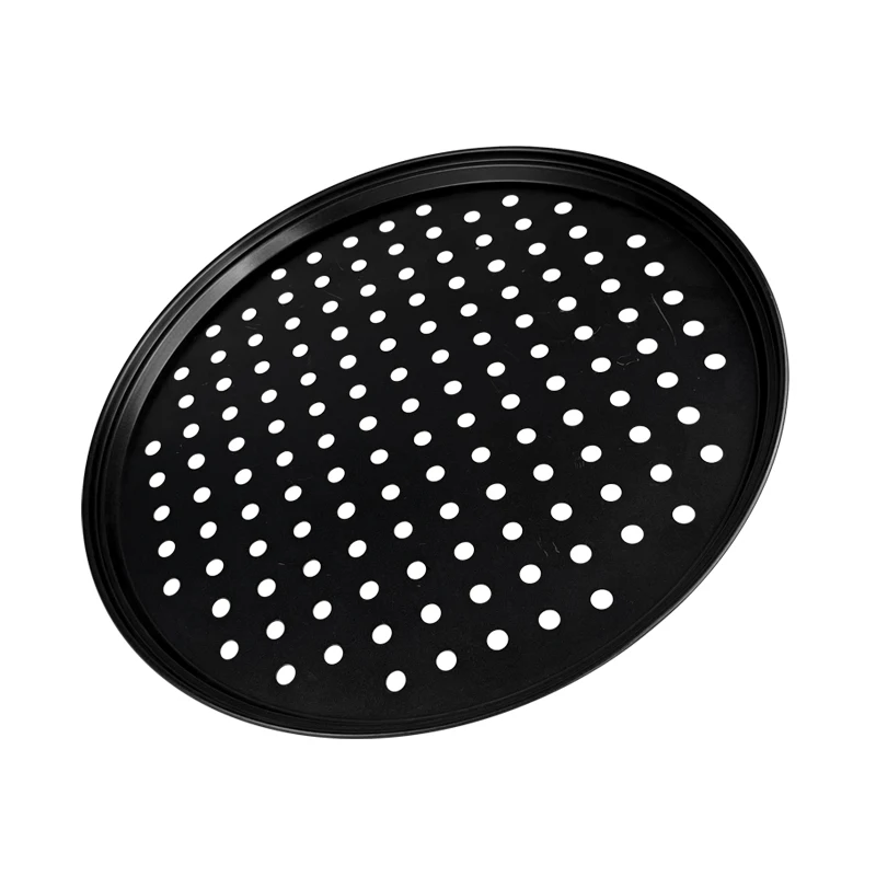 non stick carbon steel bread pizza baking pan with hole Meat bread pizza loaf pan baking ware nonstick baking ware for oven