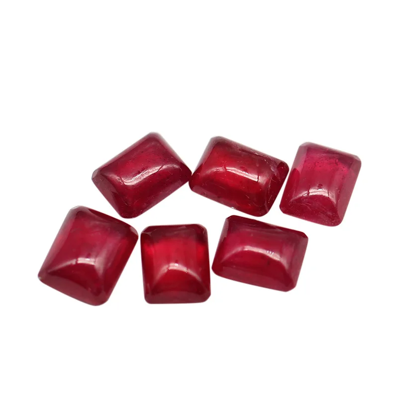 MEDBOO Fashion Jewellery Factory Cushion Cut Real Polished African Natural 12mm Ruby Gems Loose Gemstones For Jewelry Making