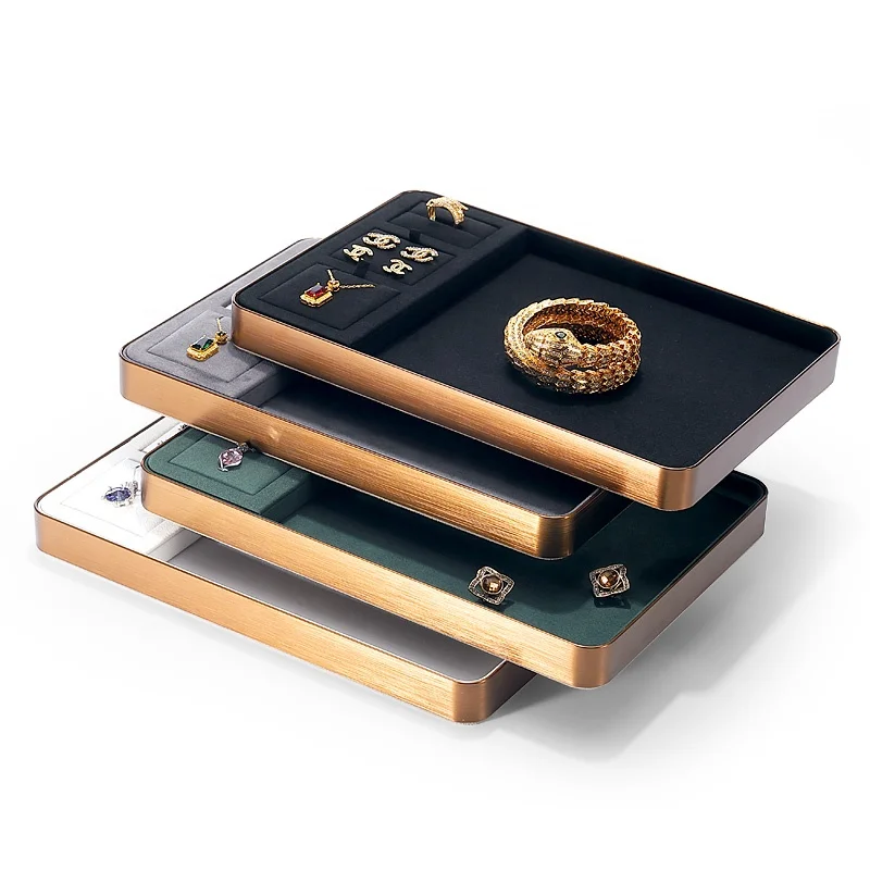 Metal necklace set tray luxury jewelry display props storage jewelry display rack pallet