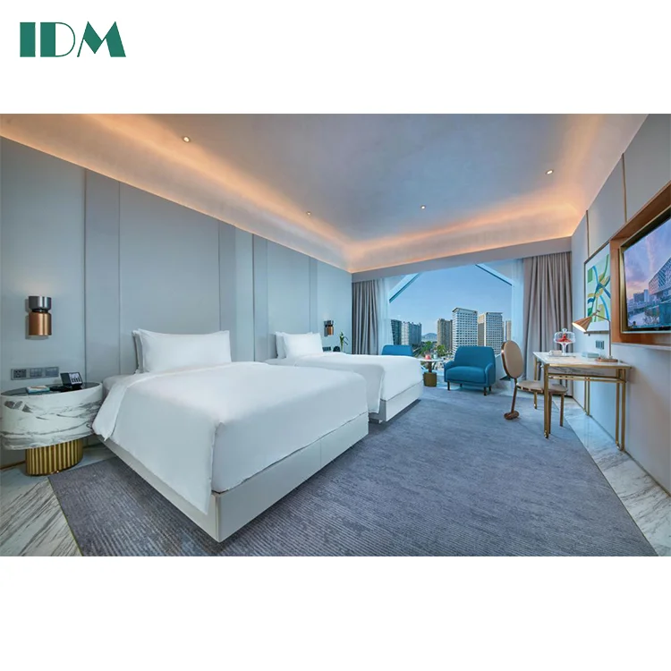 IDM-KY14 Hangzhou Juntels гостиничная мебель, двуспальная кровать, мебель для спальни, набор для отеля