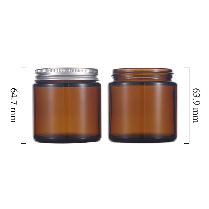 Candle making Amber glass candle jar 100ml