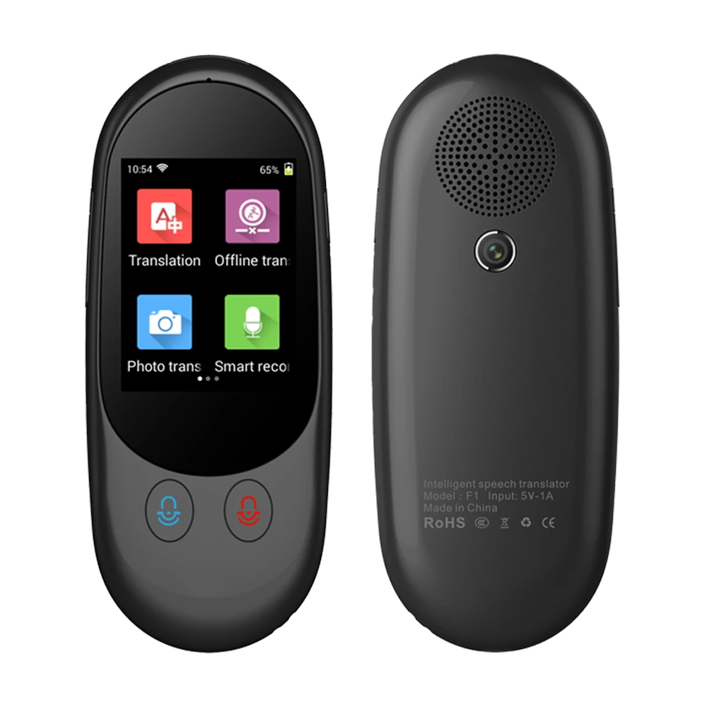 New F1 two-way voice translator 113 languages online translation Thai 10 languages accurate 10 offline translator device Arabic