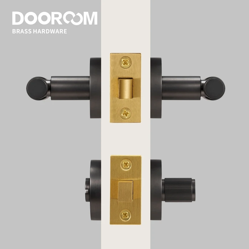  Дверная ручка Dooroom латунный рычаг для внутренней двери спальни ванной комнаты Набор фиксаторов замки приватных проходов трубчатая защелка прямое открытие большого