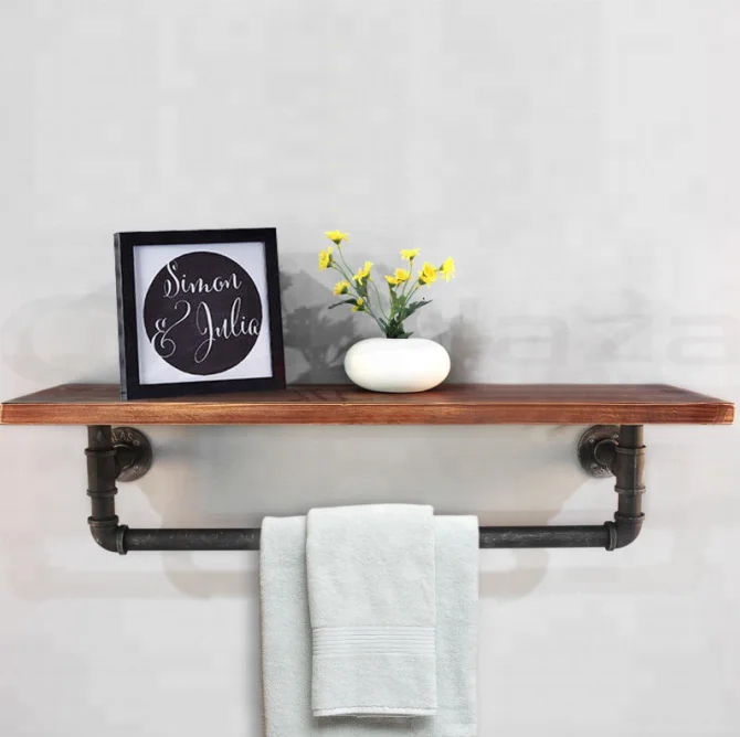 Decorated bathroom towel hanger