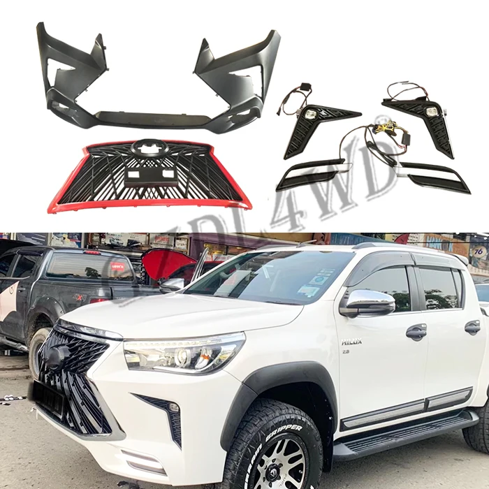 cover Trim front bumper  grill Facelift for revo body kit for Hilux revo Rocco upgrade to lexus 570