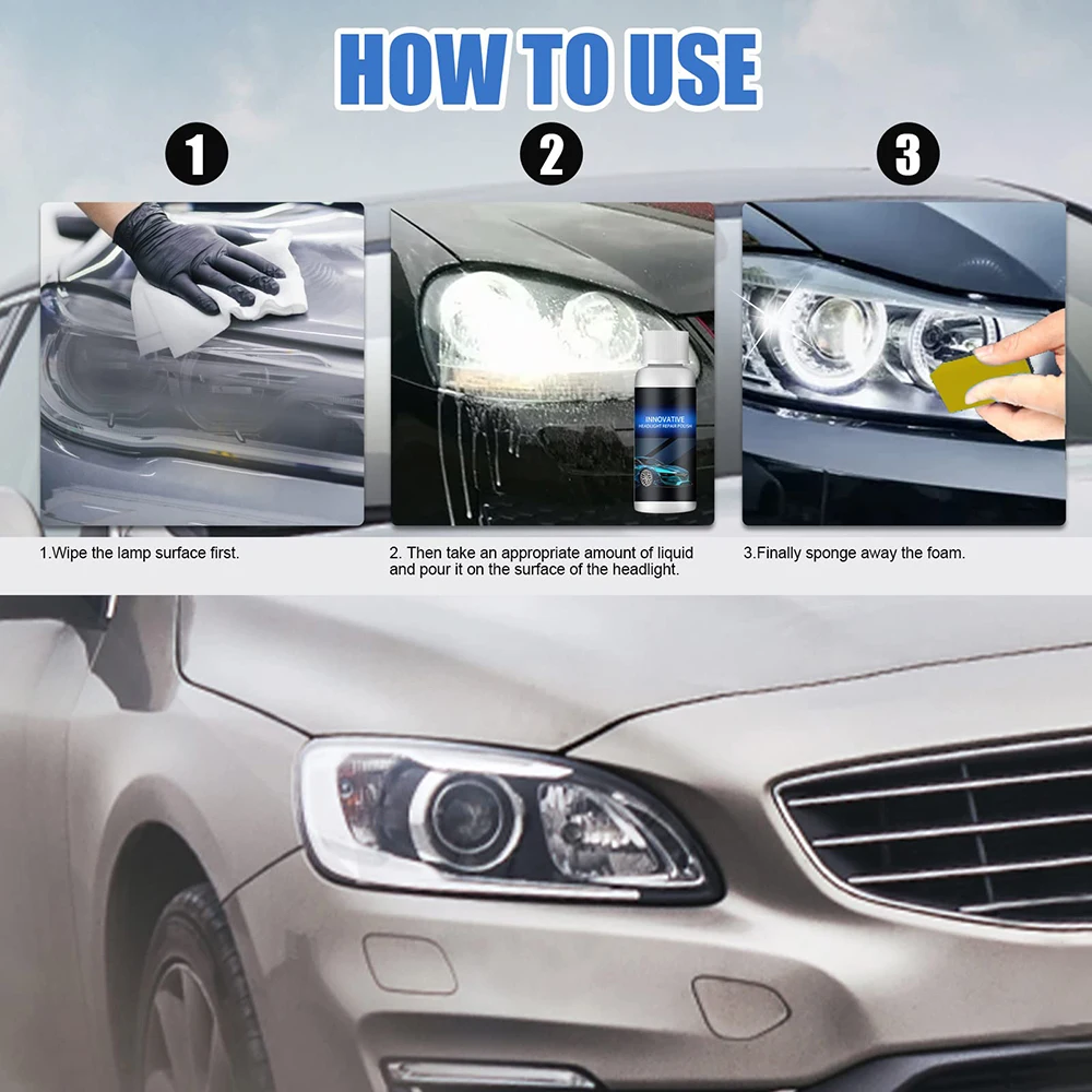 WBG Innovative Car Headlight Repair Polish Repair Fluid Headlight Refurbishment Car Headlight Cleaner