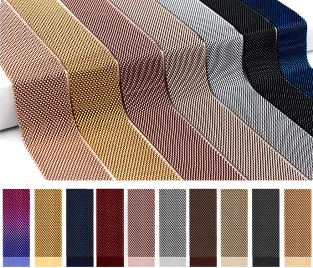 20mm 22mm Adjustable Magnetic Loop Stainless Steel Milanese Band For Samsung Galaxy Watch 6/5