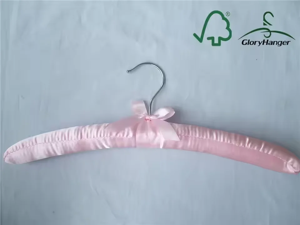 Satin Material and Clothes Clothing Type Padded Hanger factory sale Glory Hanger