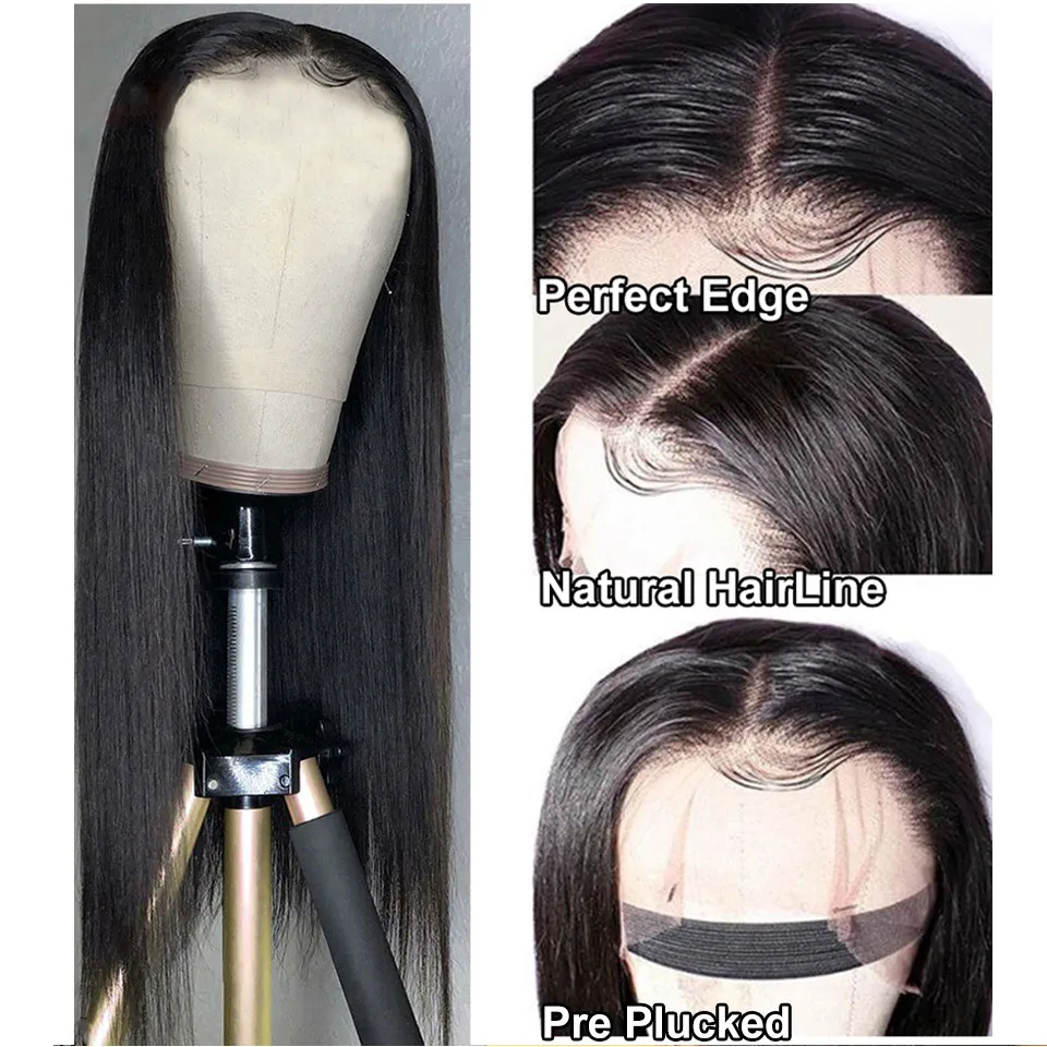 Wholesale silky cuticle hold perruque front closure and full lace vendor hd human hair wigs for black women