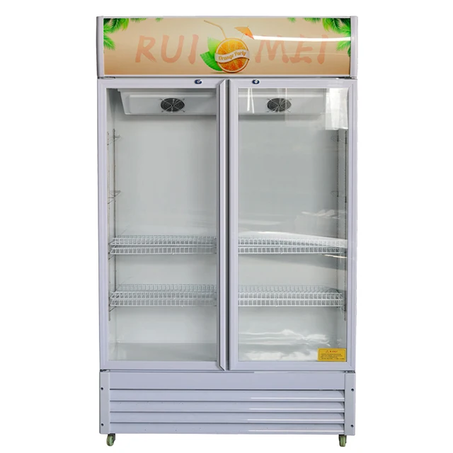 Supermarket Beer Bottle Cooler Showcase Display 2 Glass Door Fridges Refrigerators Refrigerador Frigo