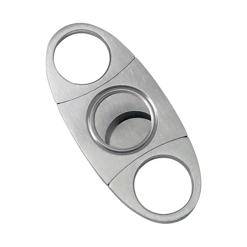 Custom Logo Cigar Accessories Set Double Blade Stainless Steel Cigar Cutter Luxury Cigar Scissors With Gift Box