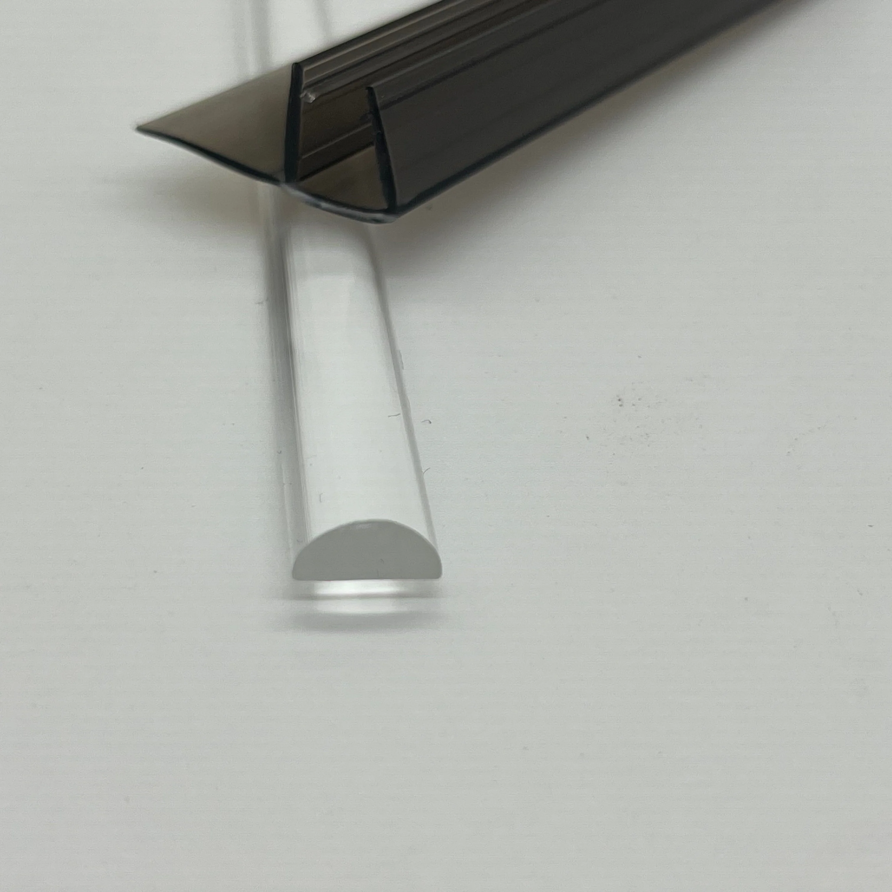 High Clear  Half-round and D type Transparent Seal Acrylic Waterproof Shower Door , bottom strip