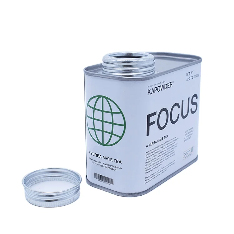 2021 Printed 500ml Food Tin Can For Tea Containers Tin Box Rectangle Shape Tin Box With Lid