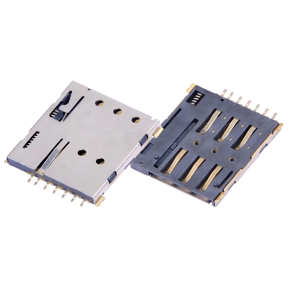 Nano Sim push CD 6-контактный держатель слота для sd-карты