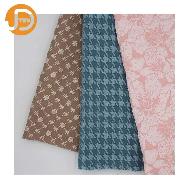 Elegant Stranded Rose Jacquard Fashion Fabrics High-grade Dress Poncho Jacket Clothing Fabrics