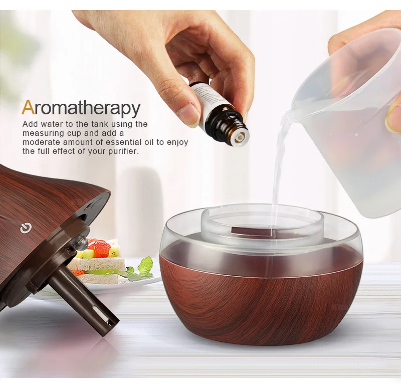 
300ML Mini Touch Switch Humidifier USB Cool Mist Air Essential Oil Diffuser Aroma Ultrasonic Humidifier 