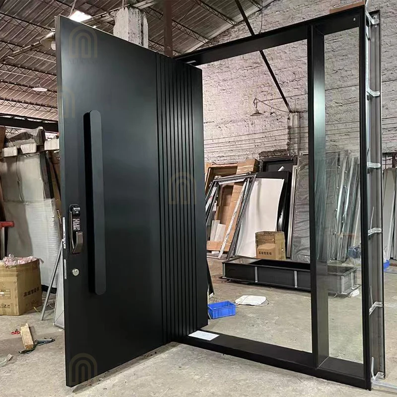 New 2023 luxury design special entrance door exterior front pivot door modern entry wooden aluminum pivot door