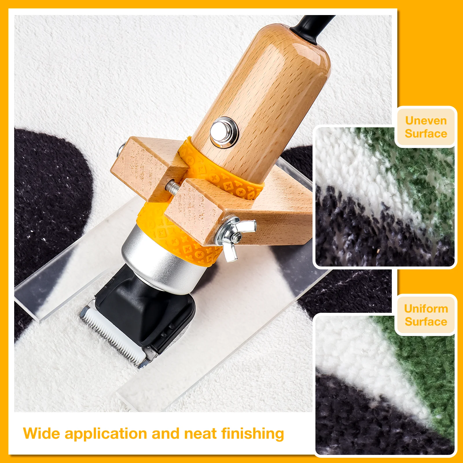 Shearing Guide Carpet Shears Comes with 2 Blades Noise Vibration Rug Trimmer for Sculpting Tufting Gun Carpet Carving Clippers