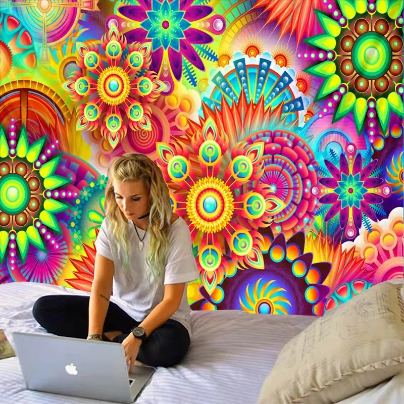 Home Decor Printing Wall Hanging Tapestries Modern Customized Logo Cotton 3D Print Low MOQ Tapestry