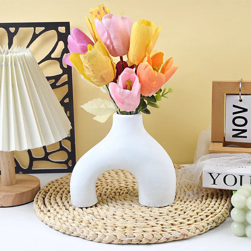 Twisted U Shaped Irregular Vase Silicone Mold Gypsum Decorative Ornaments Casting Mould DIY Concrete Flowerpot Mold Making Tools