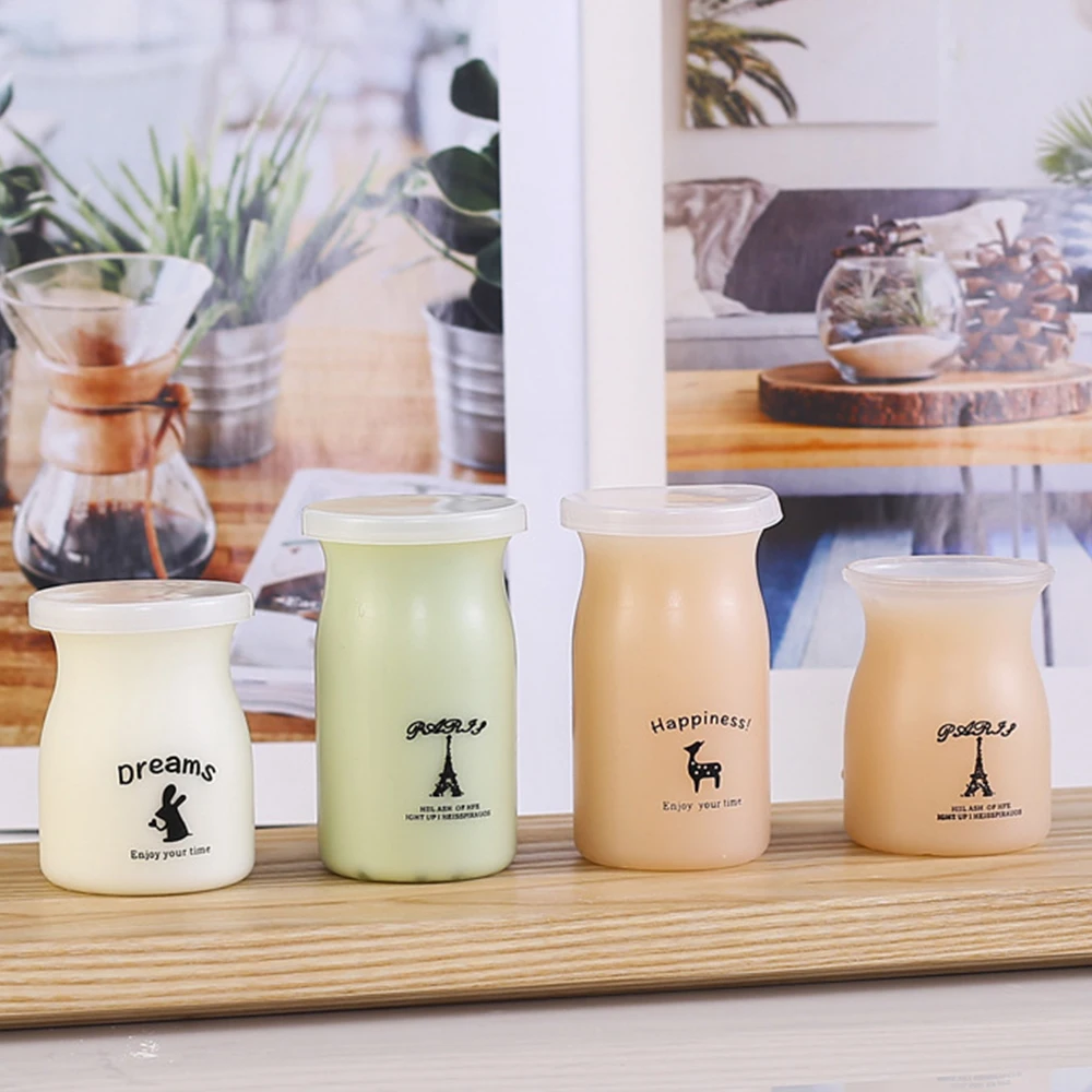 Factory wholesale custom printed plastic cup pudding cup PET for cold drink milk PET cup with lid eco friendly