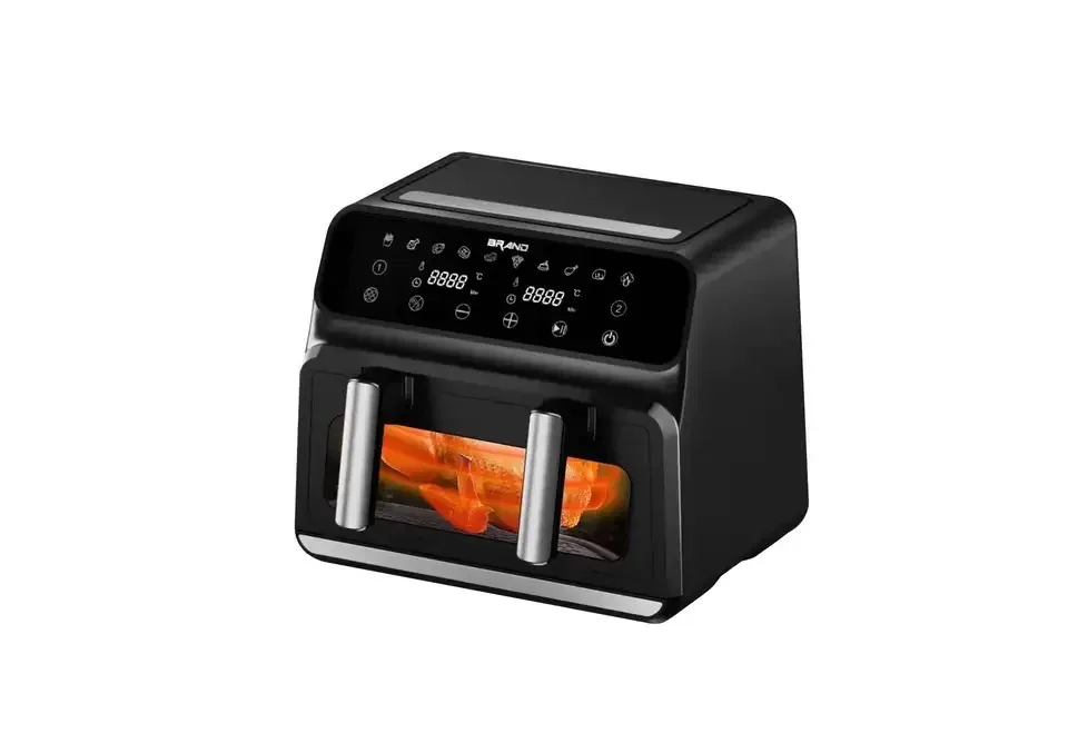 2023  dual air fryer hot selling 8 Quart, 8L 1800W~2400W 10 in1 no oil for home use 2 basket double zone air fryer