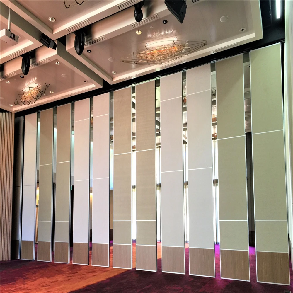 Wooden Sliding Walls Room Divider Foldable Partition Accordion Wall Removable