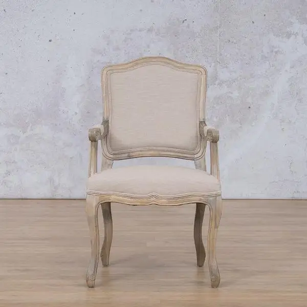 Wholesale Nordic Design Comfortable Furniture White Fabric Linen Wooden Chair Solid Armchair For Church