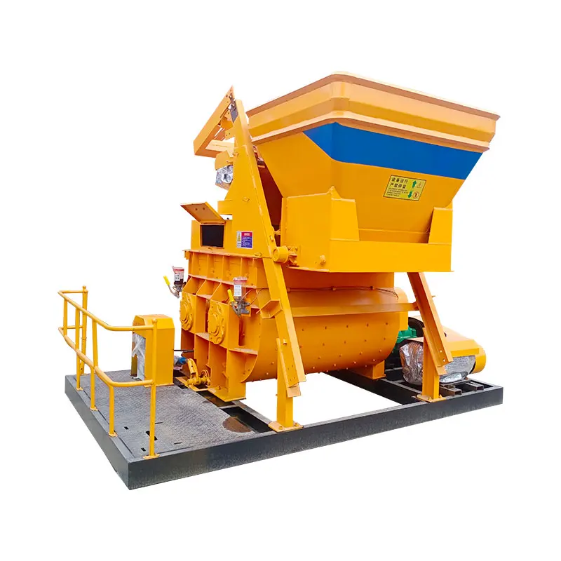 China JS4000 4000 liter capacity electric twin-shaft concrete mixer maufactrues