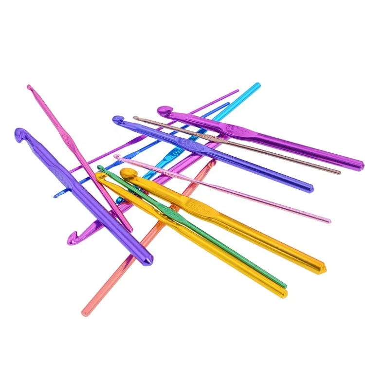 
Hot Sale & Various Sizes Chinese High Quality 14PCS Set OPP Bag Crochet Hook Knitting Needle Head Big Hook Crochet 