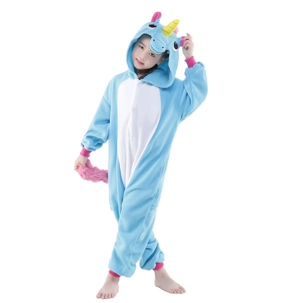 Autumn hot sale sleep clothes lovely kid cartoon animals print casual one piece pajamas for children