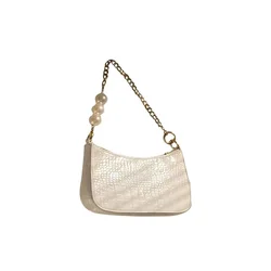 Factory direct custom women handbags crocodile mini chain pearl luxury underarm PU leather bag