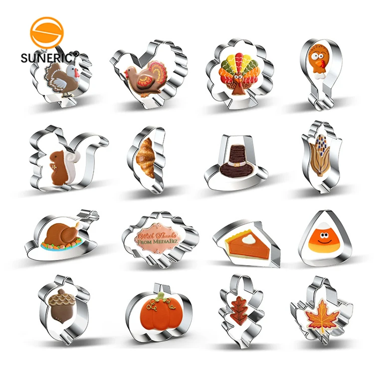 Mini thanksgiving turkey leg shaped biscuit cutter set drumstick bulk cookie cutters