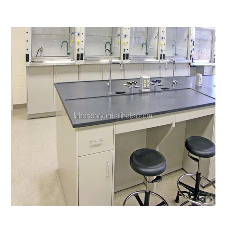 Полипропиленовый лабораторный стол с полипропиленовыми раковинами