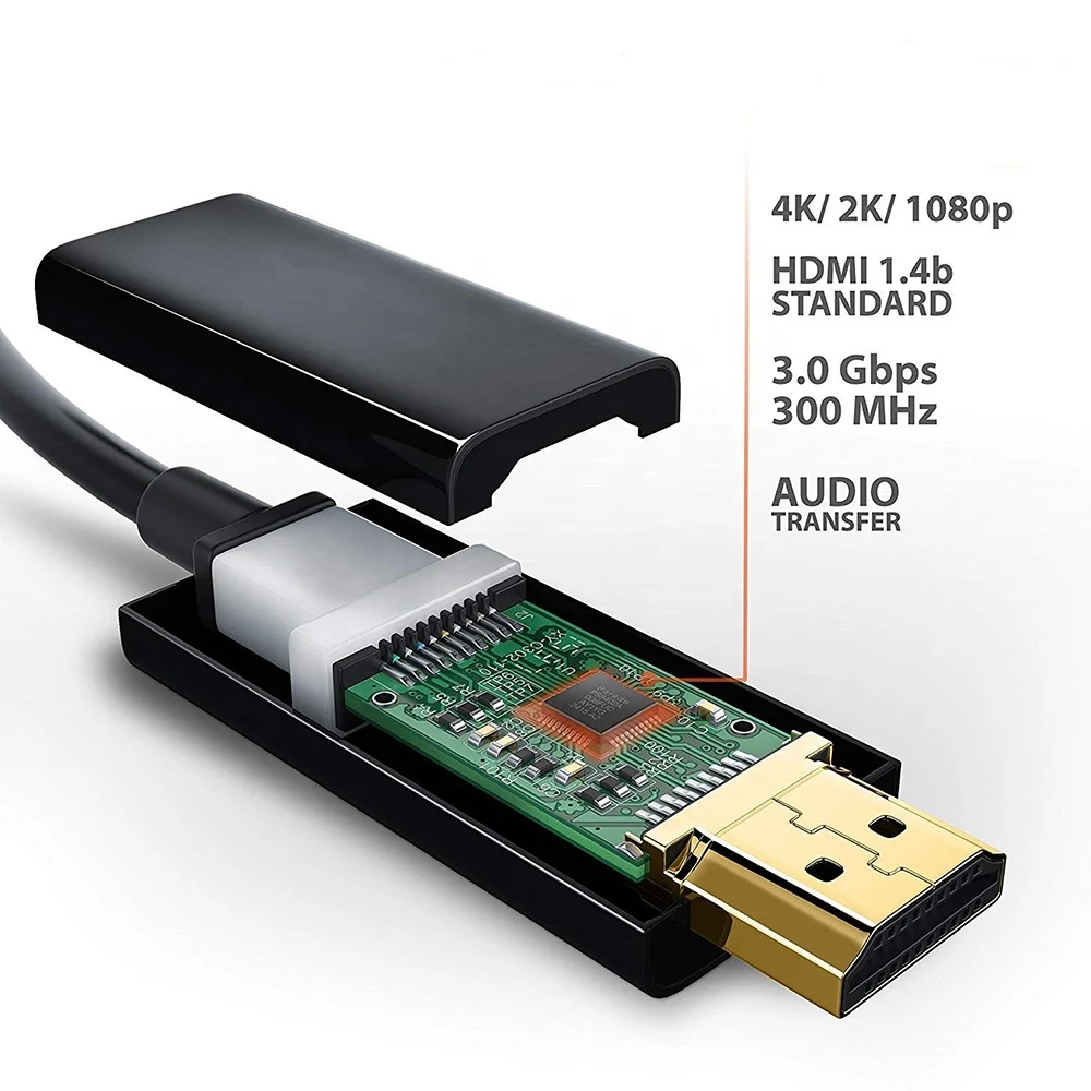  Vnew Mini DisplayPort штекер-HDMI штекер кабель позолоченный DP к 4K HDMI шнур поддержка