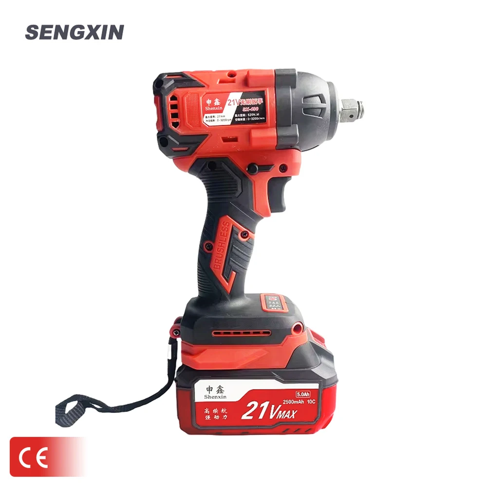SENGXlN Electric Impact Driver Power Wrench Wholesale Professional 520N Lithium Battery Powered Hand-held Brushless