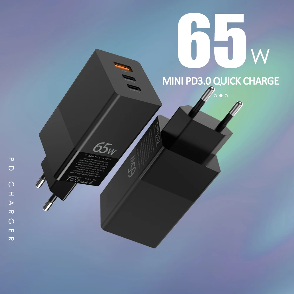 
New technology products 2021 65w pd3.0 usb charger phone charger for iphone charger 