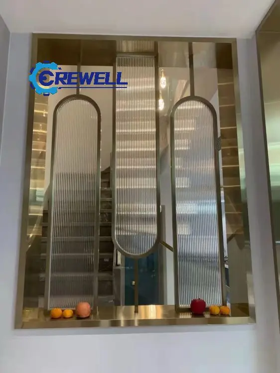 easy mounting retro style ss mirror PVDF moveable screens room dividers for lounge