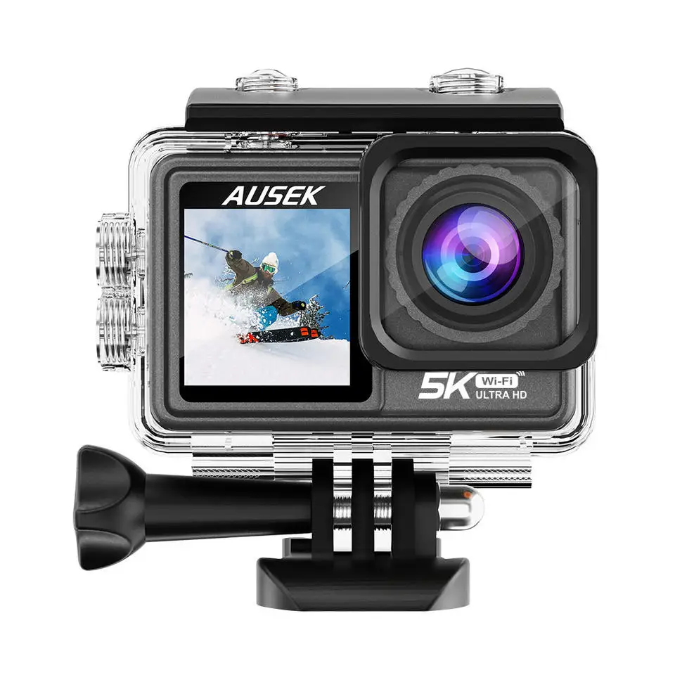5k  diving camera 30FPS with Touch Dual Screen Wifi Sport helmet Camera Waterproof