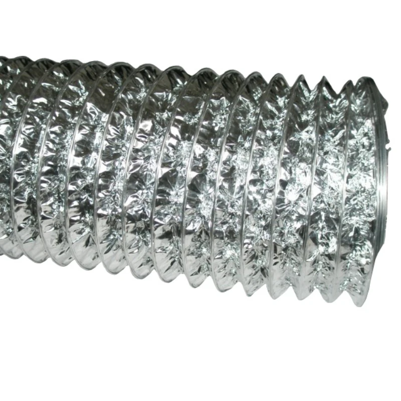Air Duct Flexible Fire Retardant Insulated Flexible Retractable  Hose Fittings Aluminum Foil Tube
