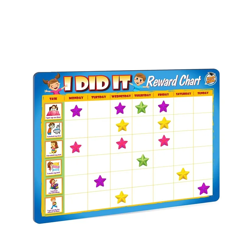 High quality Dry Erase Magnetic Calendar board  Chart Chore Board for Kids Fridge Magnets Promotional Gifts OEM LOGO Accpectable