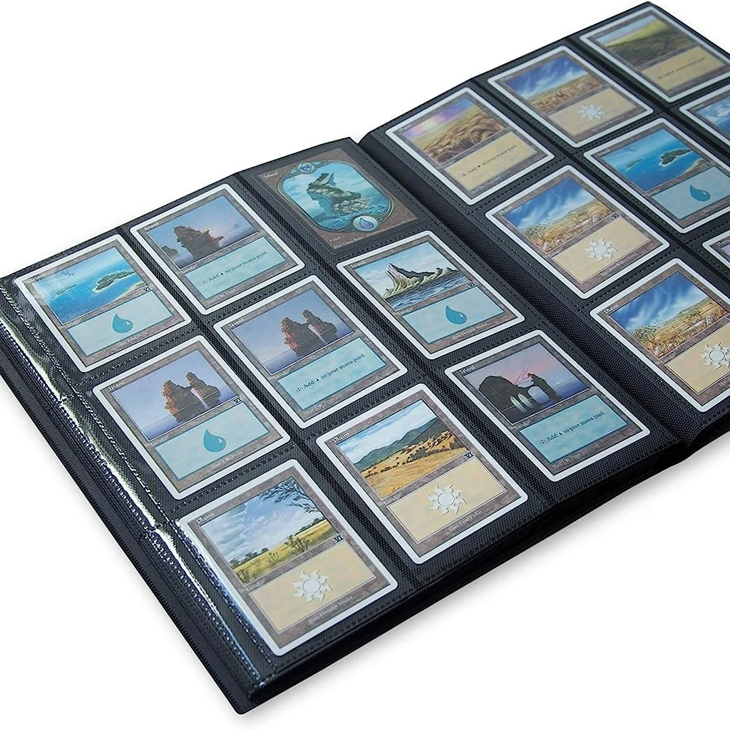 9 PVC Pocket Trading Card Album 360 Side Loading Pocket Binder for Trading Card Games Compatible with PVC Card B