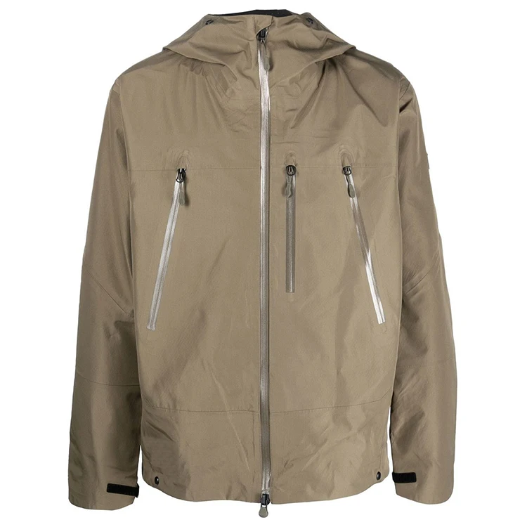 Windbreaker mens hooded zip jackets with zip pockets custom waterproof jackets