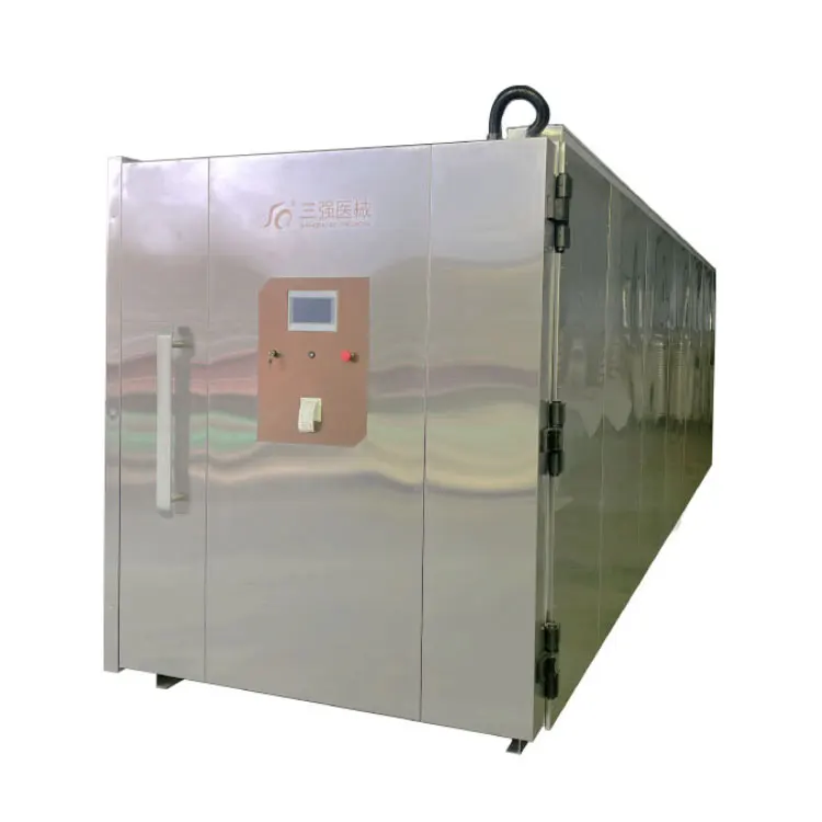 Large volume ethylene oxide gas sterilization for disinfection