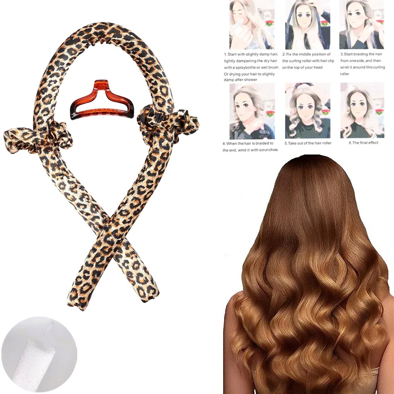 high quality Flexible Curling Rods no heat hair rollers Heatless curling Rod Headband Heatless hair curler