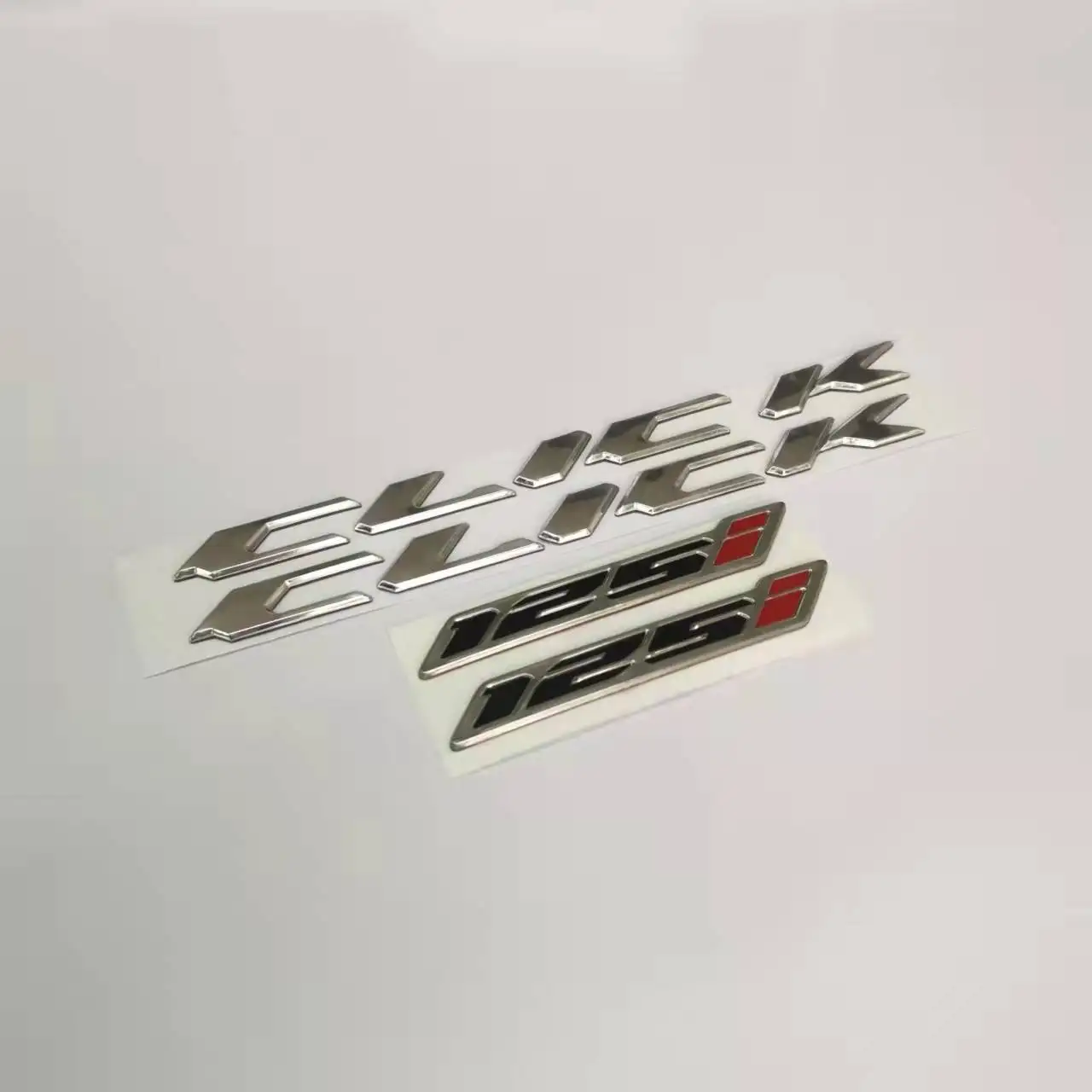 Custom Body Chrome Badge emblem logo design sticker decal for honda click 125i accessory motorcycle