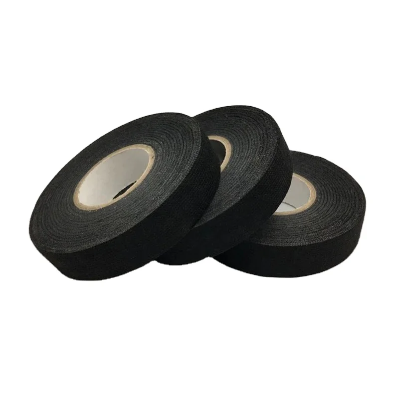 Adhesive Cloth Fabric Cotton Tape Black Wiring Harness Electric Cable Harness Tape