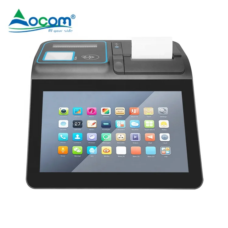 11.6 Inch All In One Android/Windows NFC Card Reader Bar-Code Scanner Desktop POS Terminal With High Speed Thermal Printer