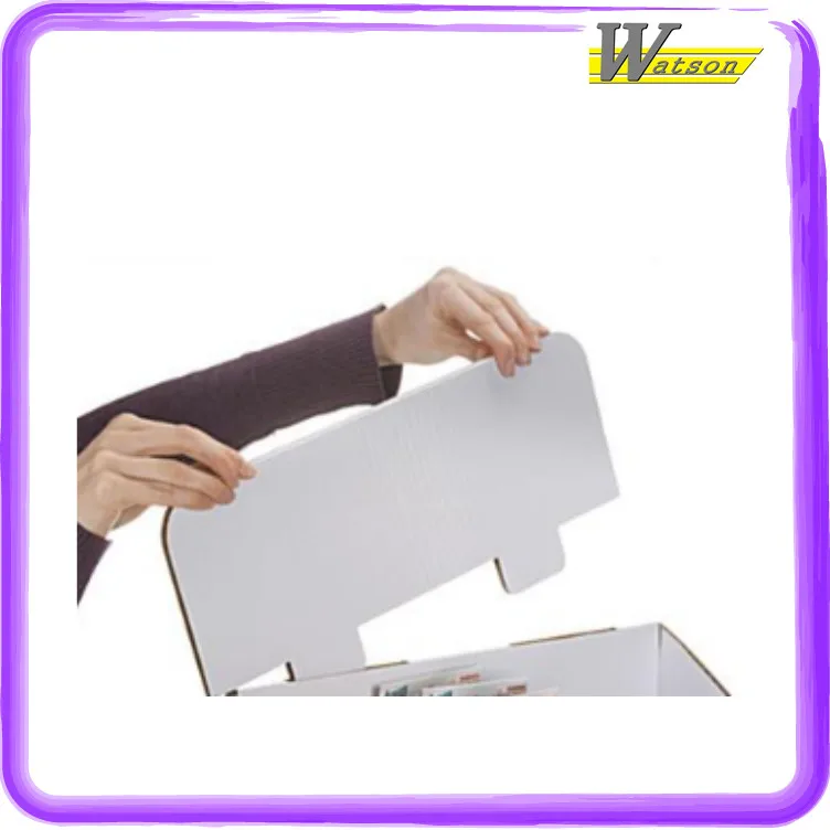 
2 Tiers White Removable Header Side Brochure Pocket Advertising Stands Countertop Cardboard Display 